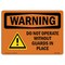 Signmission OSHA Sign, Do Not Operate W/O Guards In Place, 14in X 10in Rigid Plastic, 14" W, 10" H, Landscape OS-WS-P-1014-L-12564 - alternate 1